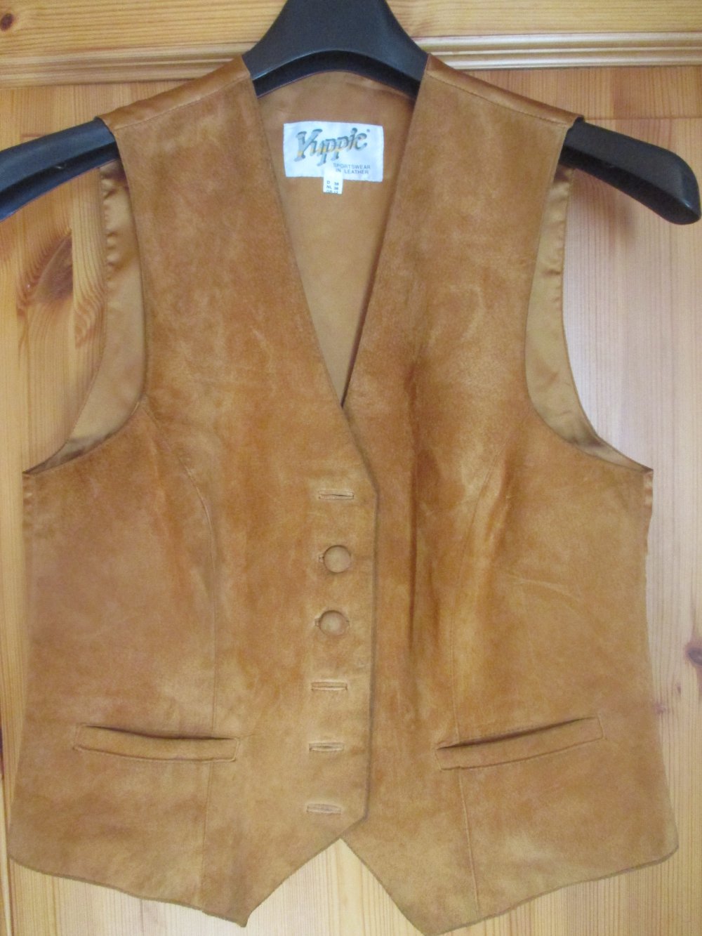 Damen Leder Weste Velourleder Gr.38 Top Oberteil Sommer Sonne