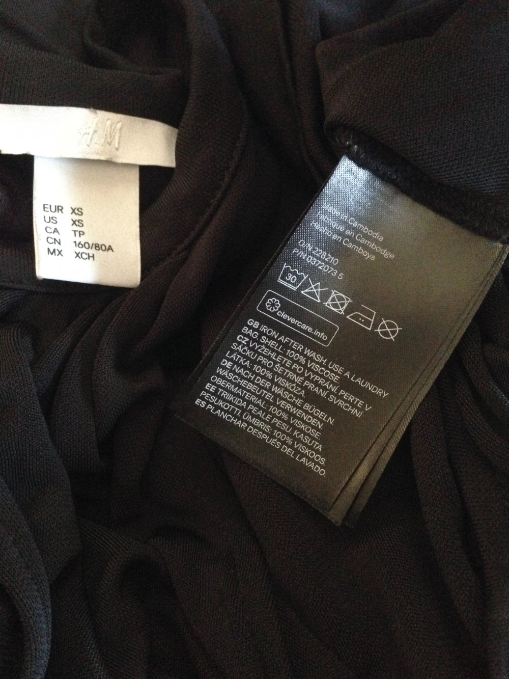 Schwarzes Top von H&M in Größe 36