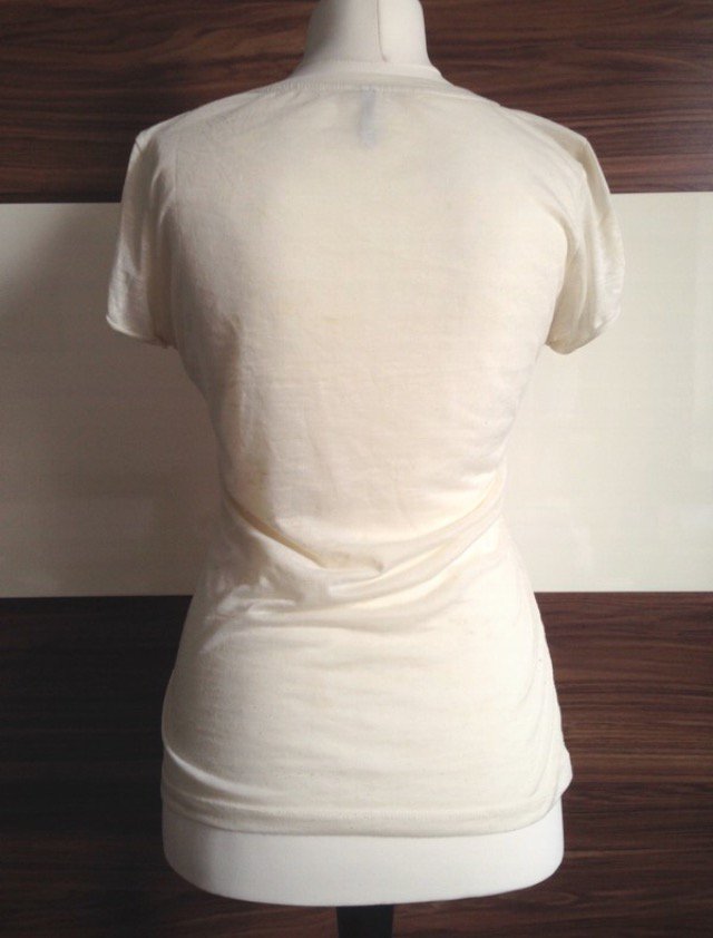 T-Shirt von Fishbone in Creme mit USA-Flagge Größe 38