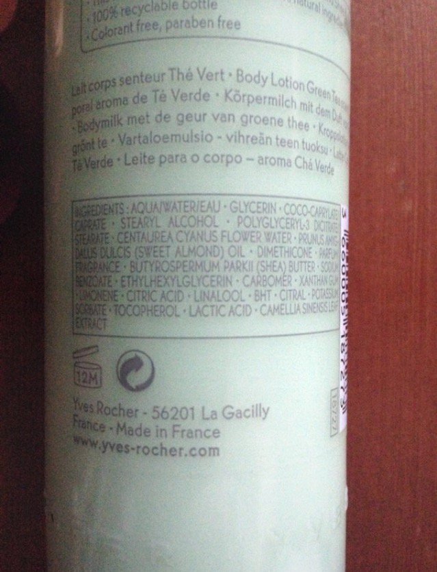 Bodylotion von Yves Rocher Grüner Tee NEU