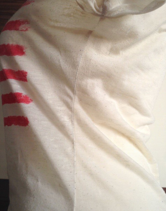 T-Shirt von Fishbone in Creme mit USA-Flagge Größe 38