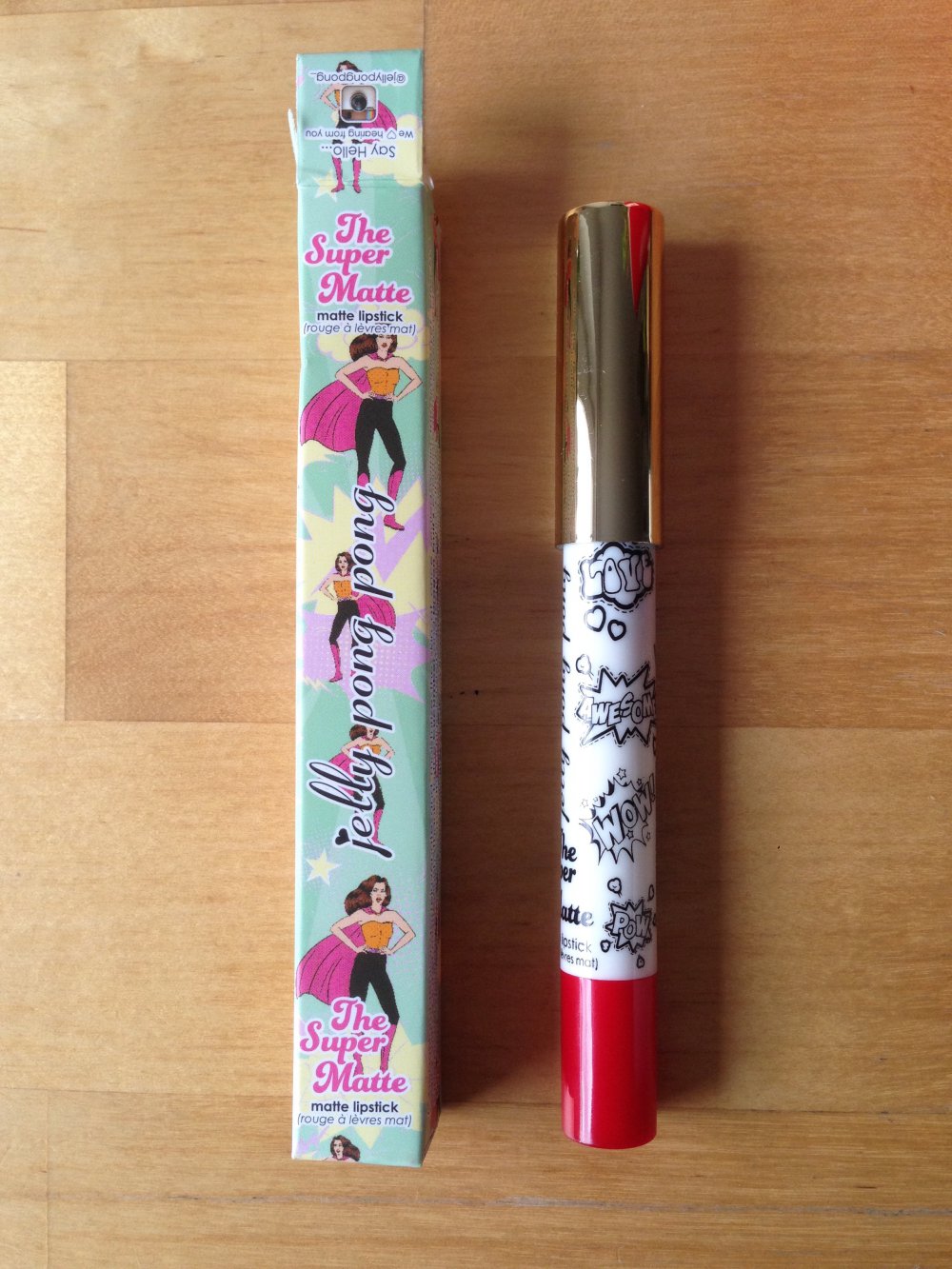 Roter matter Lippenstift von Jelly Pong Pong NEU 