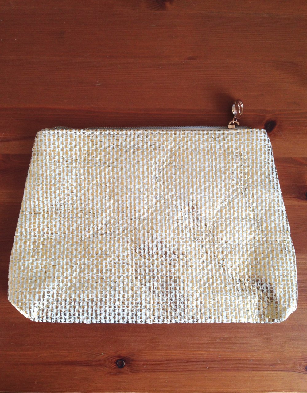 Kosmetiktasche von Yves Rocher in Creme und Gold NEU 