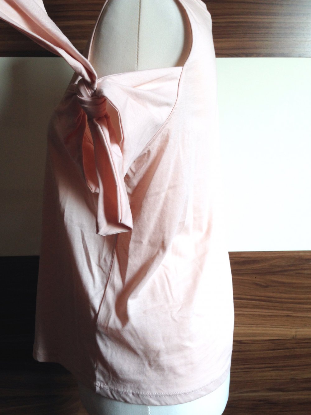 Shirt von H&M mit geknoteten Ärmeln in Rosa Größe 38-40 NEU