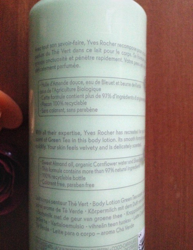 Bodylotion von Yves Rocher Grüner Tee NEU