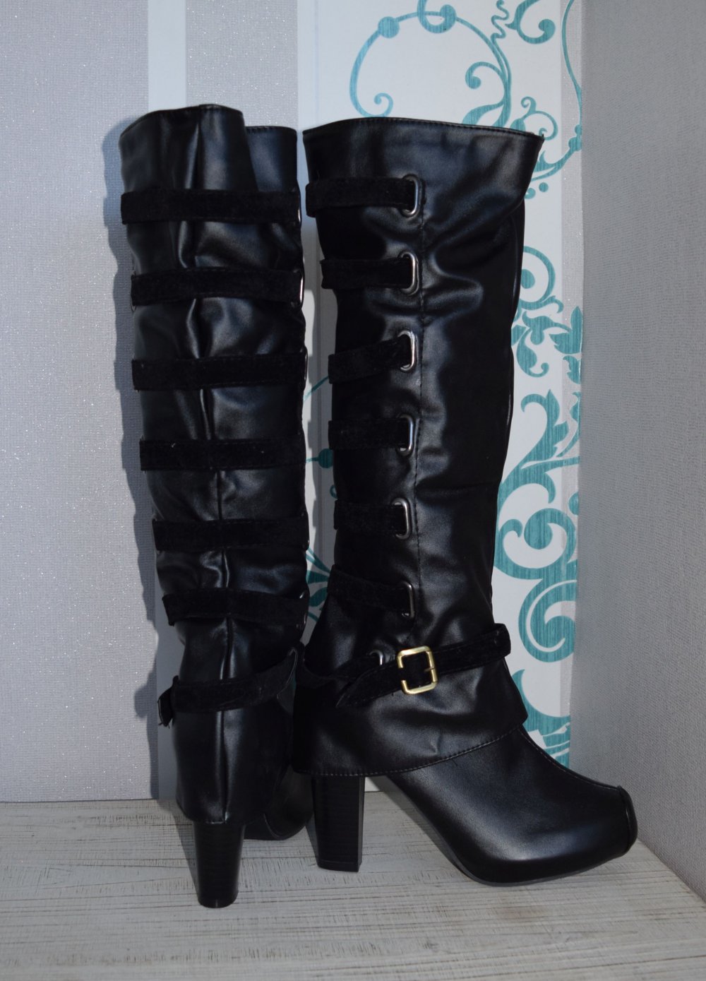 Stiefel, Cosplay, Pirate-Style, Gr. 37, mit Schnallen