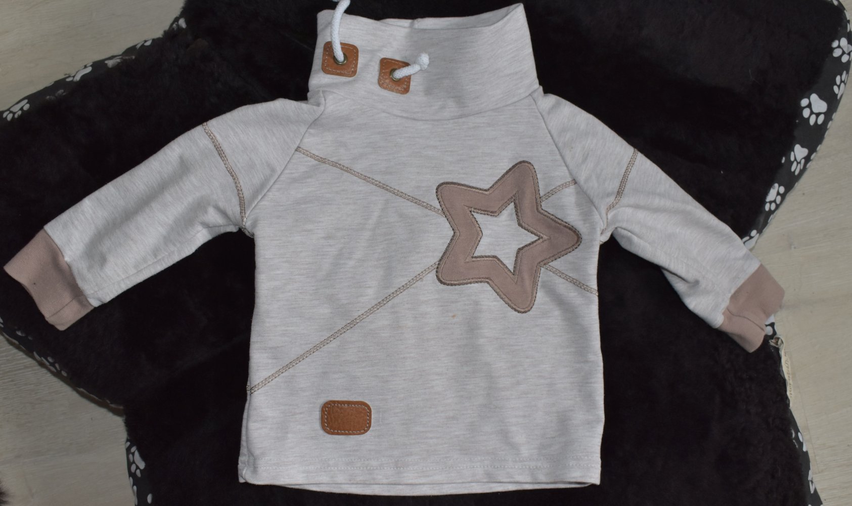 Pullover Baby Sweets, beige, mit Stern, Gr. 68
