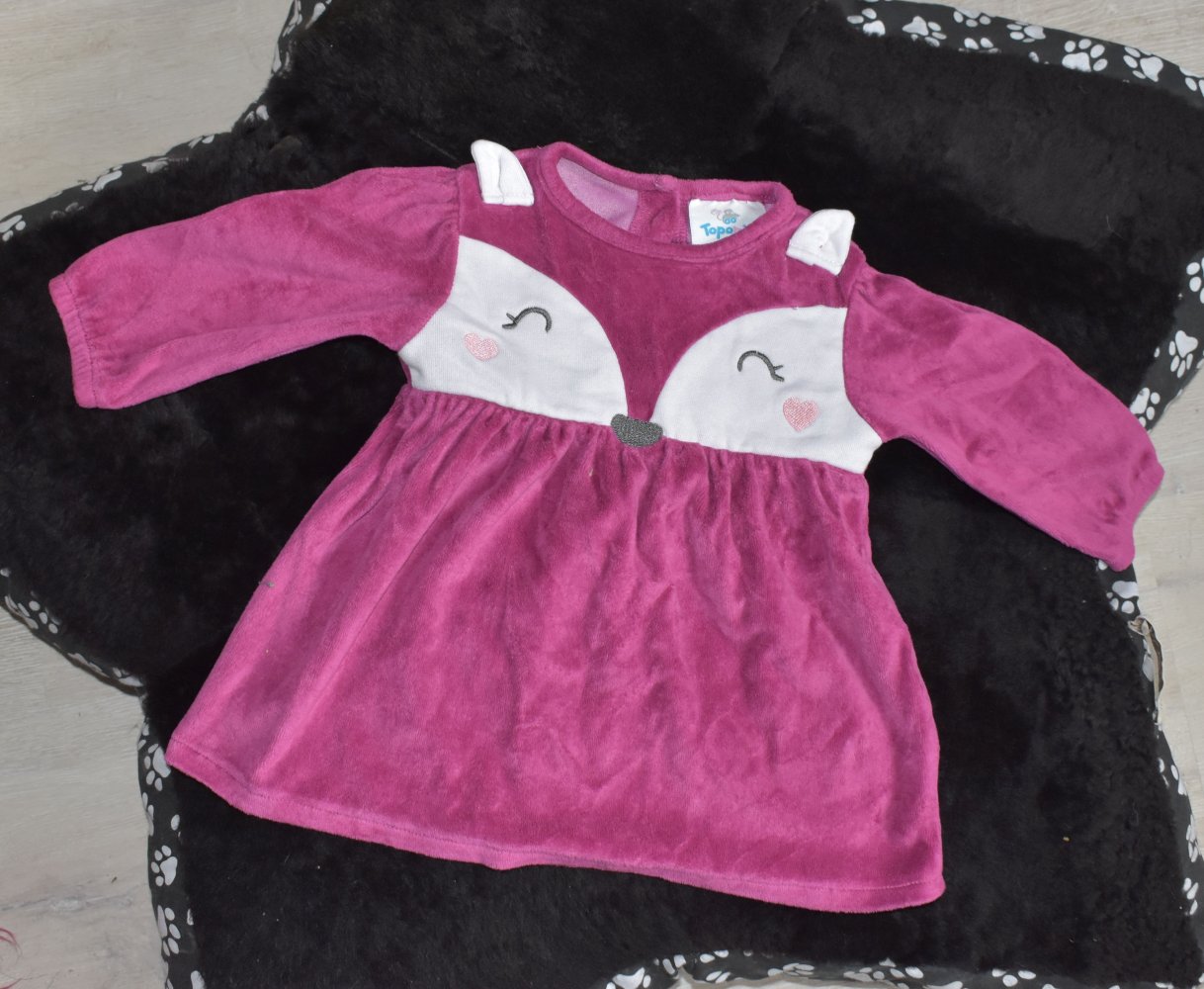 Topomini Kleid, Gr. 68, Samt, Fuchs