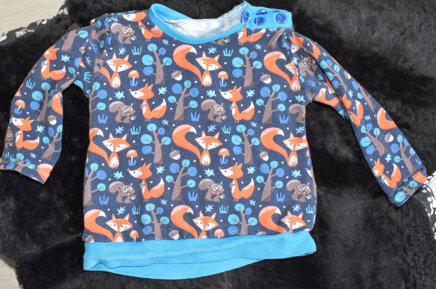 Shirt Fuchs, handmade, Gr. 56/62