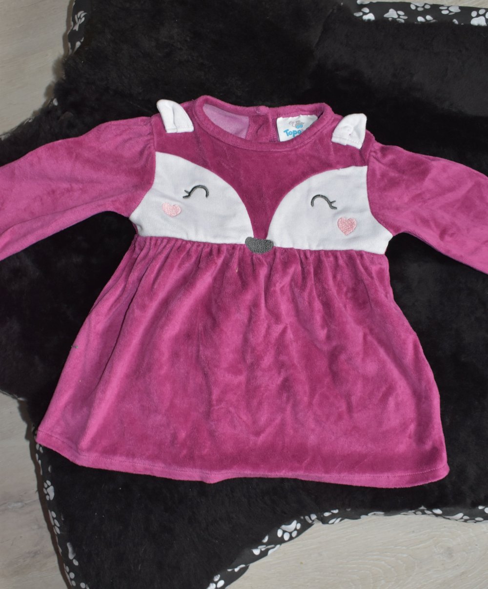 Topomini Kleid, Gr. 68, Samt, Fuchs