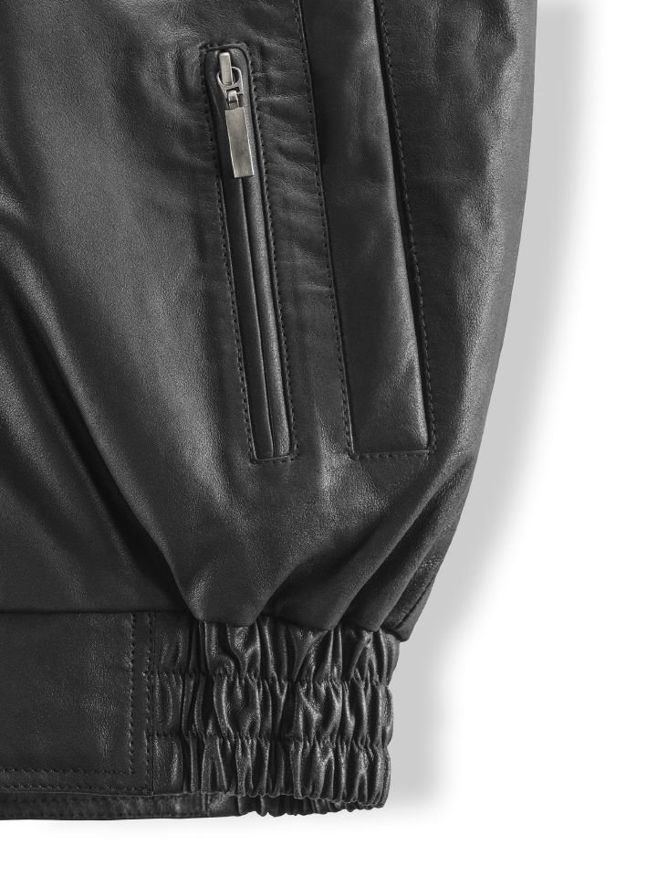 Schwarze Lederweste der Marke walbusch Gr. 54