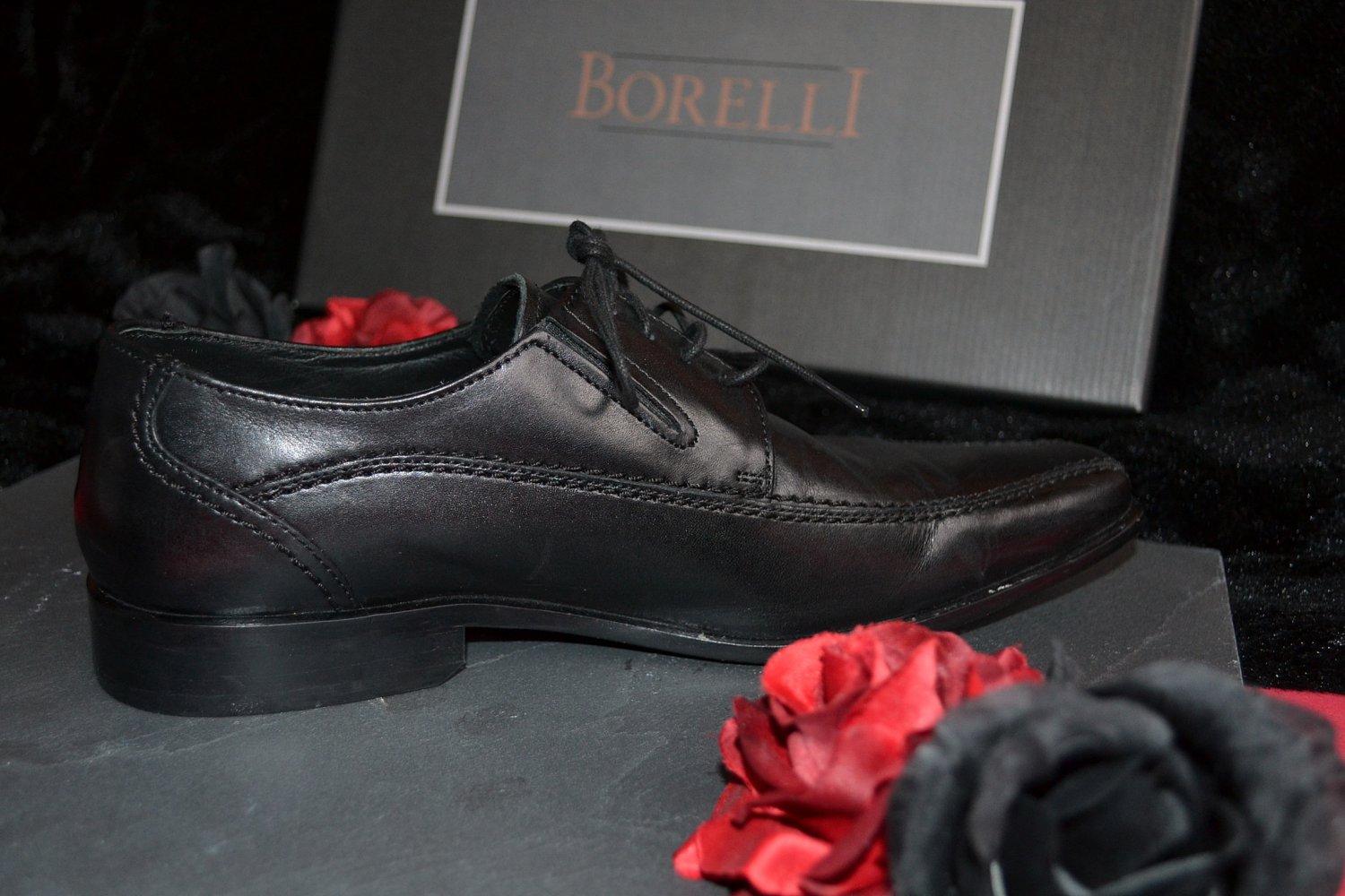 Klassischer, schwarzer Business Schnürer der Marke „BORELLI“ 