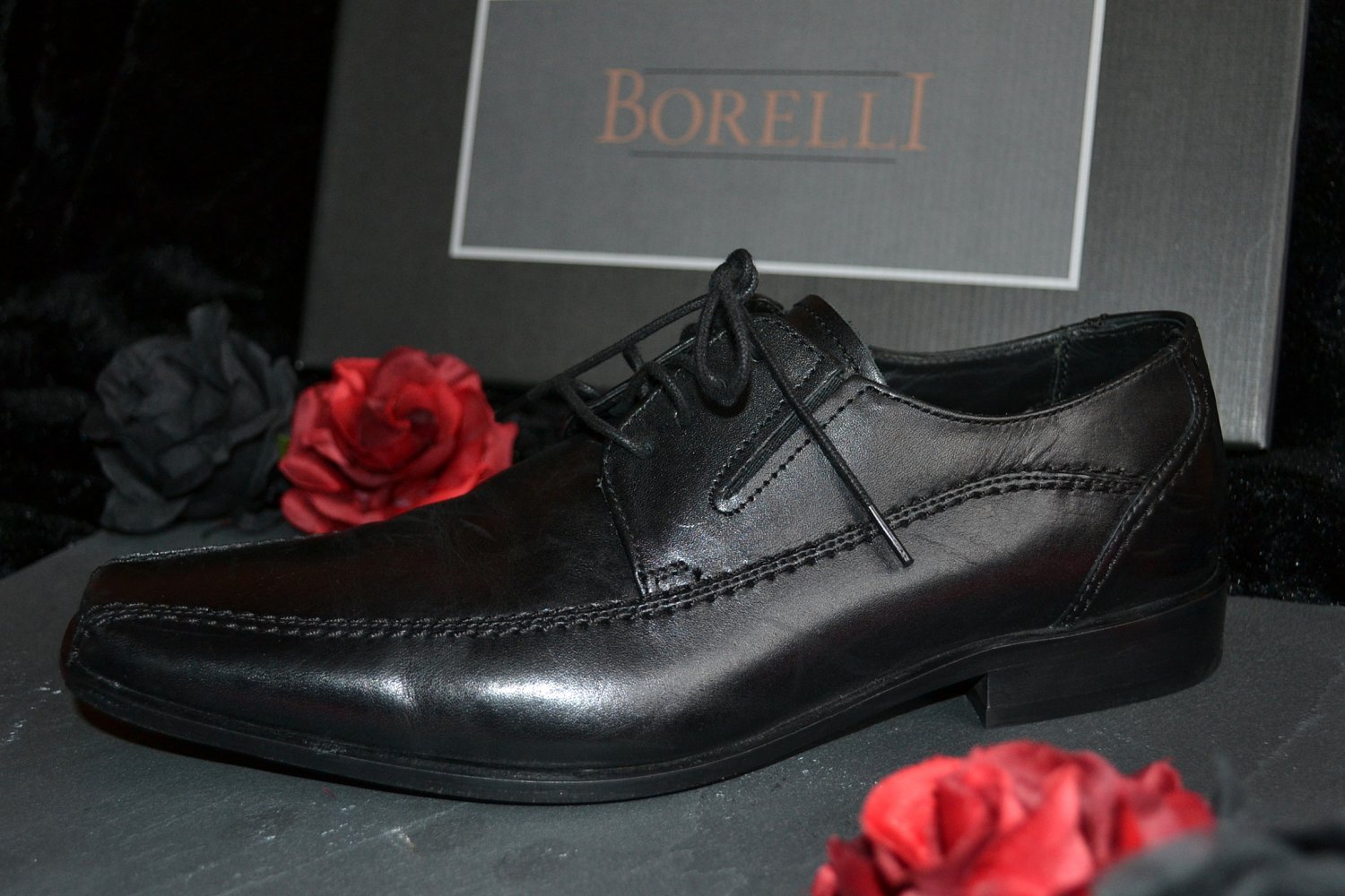 Klassischer, schwarzer Business Schnürer der Marke „BORELLI“ 