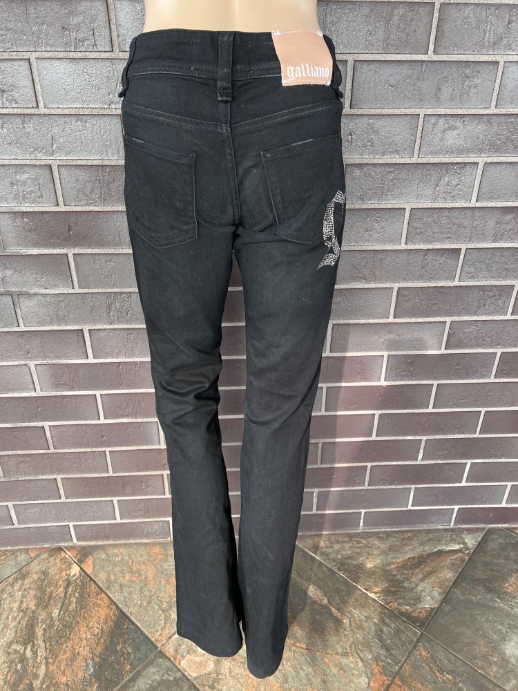 Black John Galliano flared jeans 24