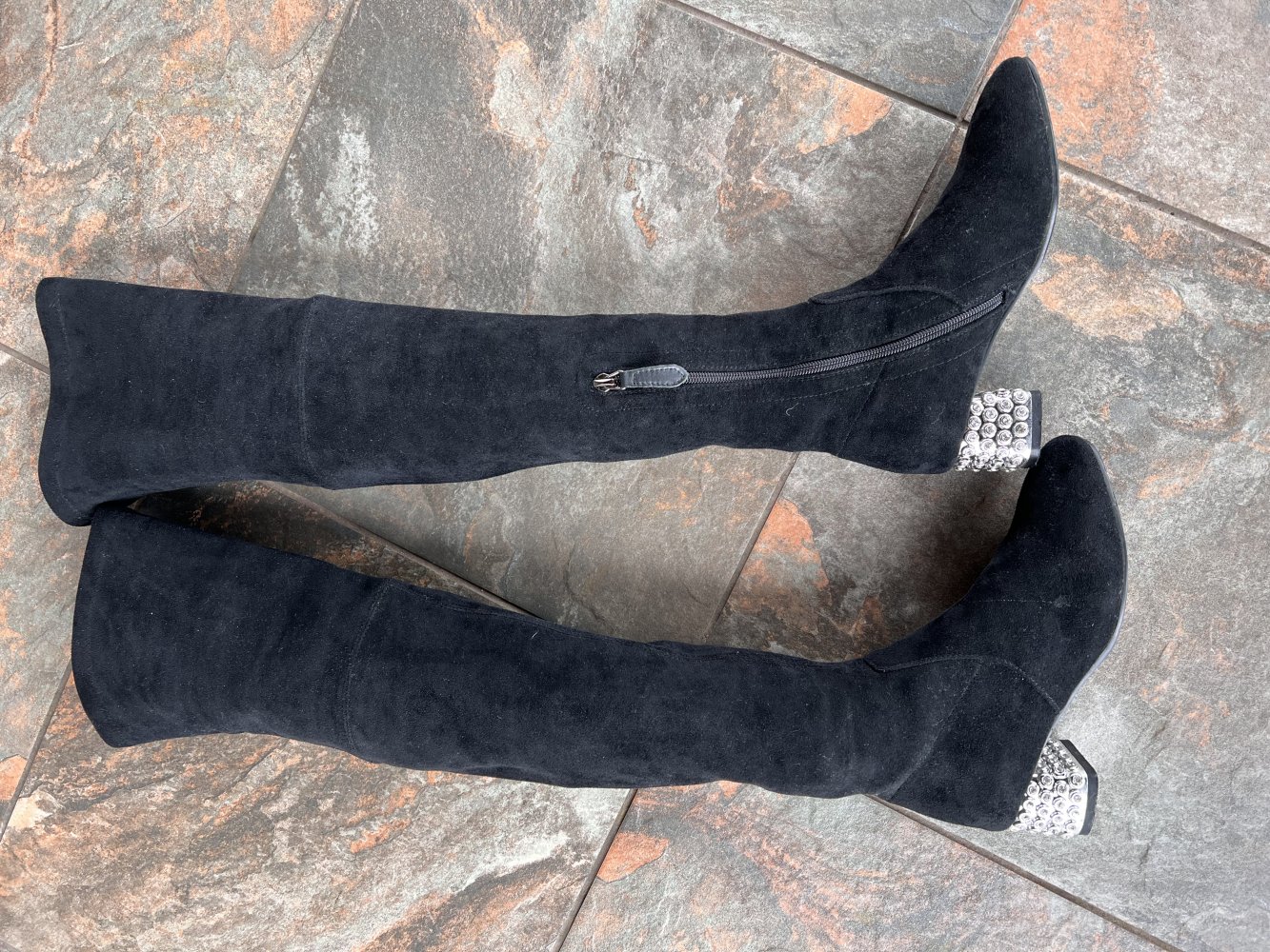 Over-the-knee leather suede leather boots