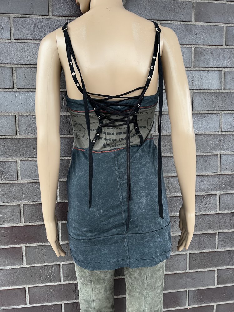 Salvage brand sleeveless top with rhinestones