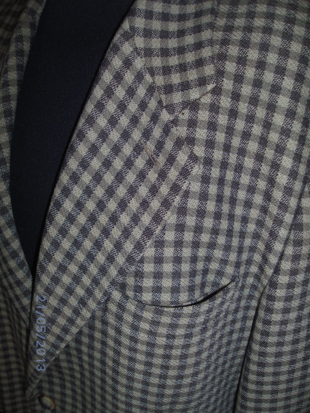 Ital.Mode HERRENSAKKO karriert beige-braun Gr.50 NEUWERTIG