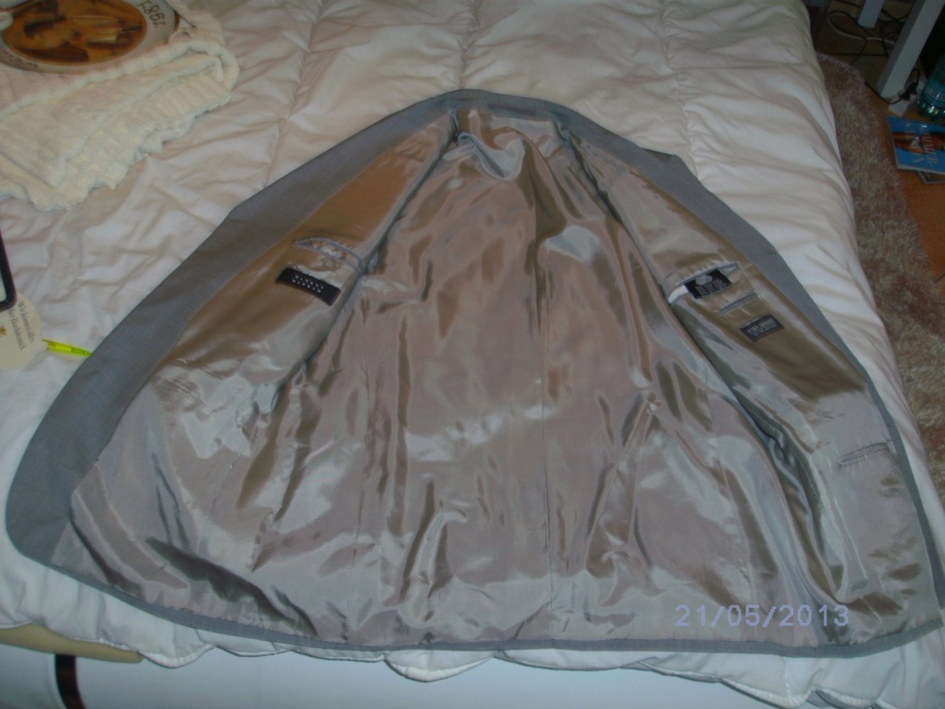 YVES GERRARD hellgraues HERRENSAKKO Gr.50 NEUWERTIG 