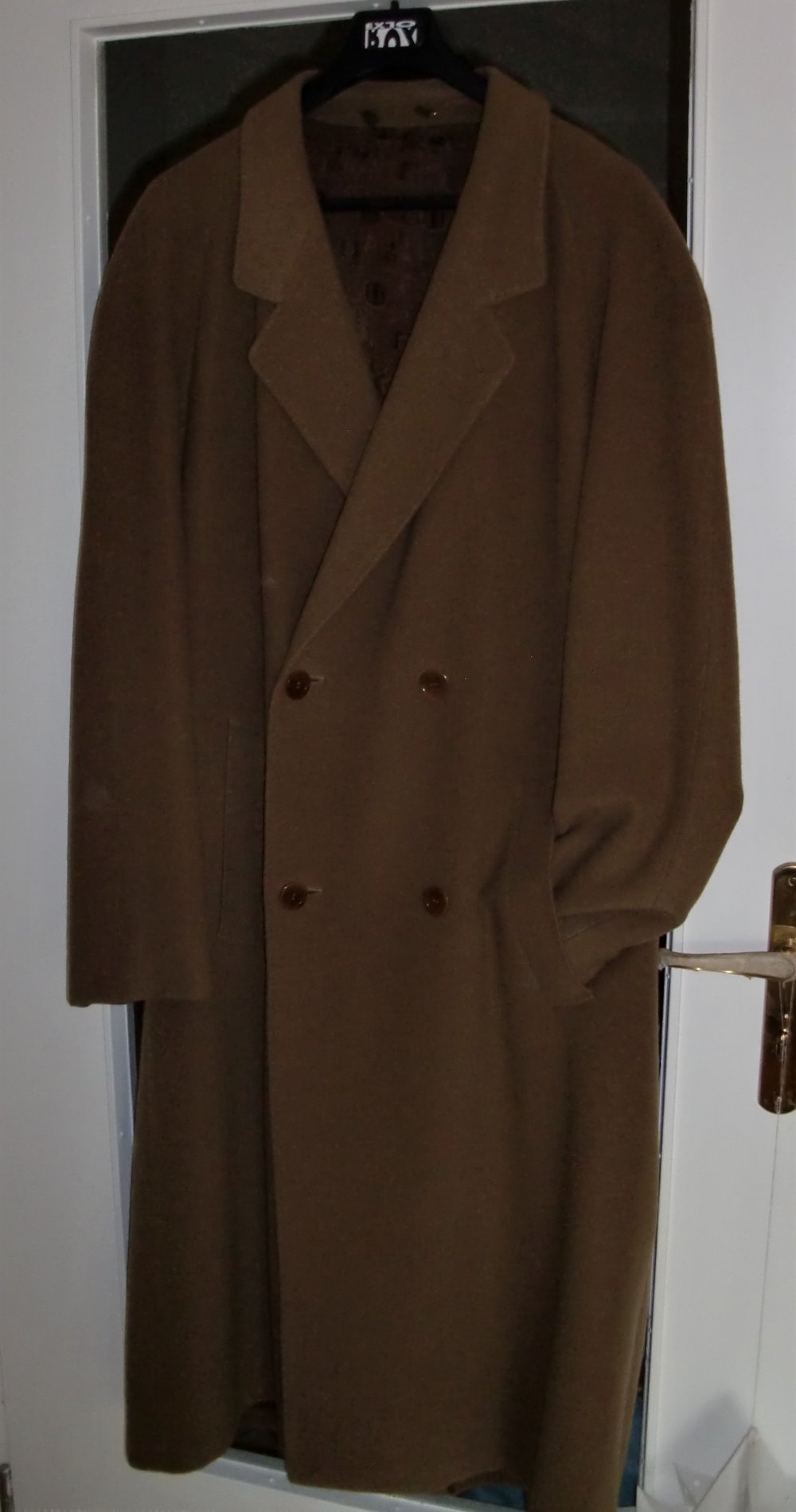 Herrenmantel 100% reine Schurwolle kamelhaarfarben Gr. 50