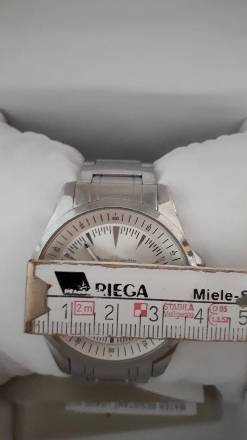 Originale silberne Uhr von Piere Cardin