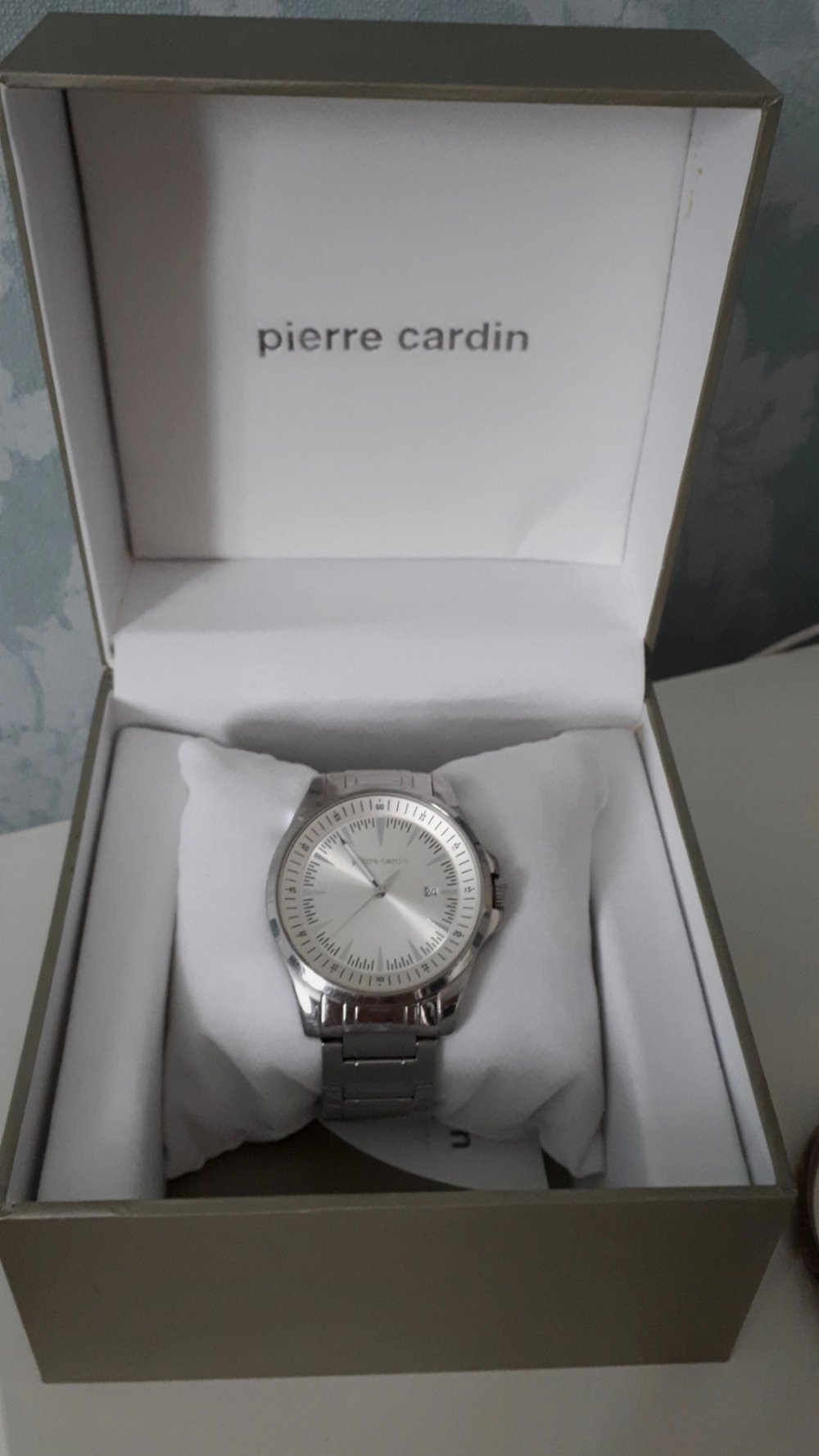 Originale silberne Uhr von Piere Cardin
