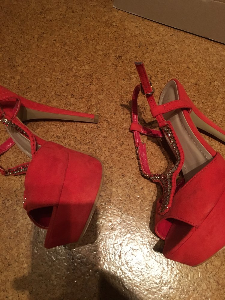 High heels orange red 