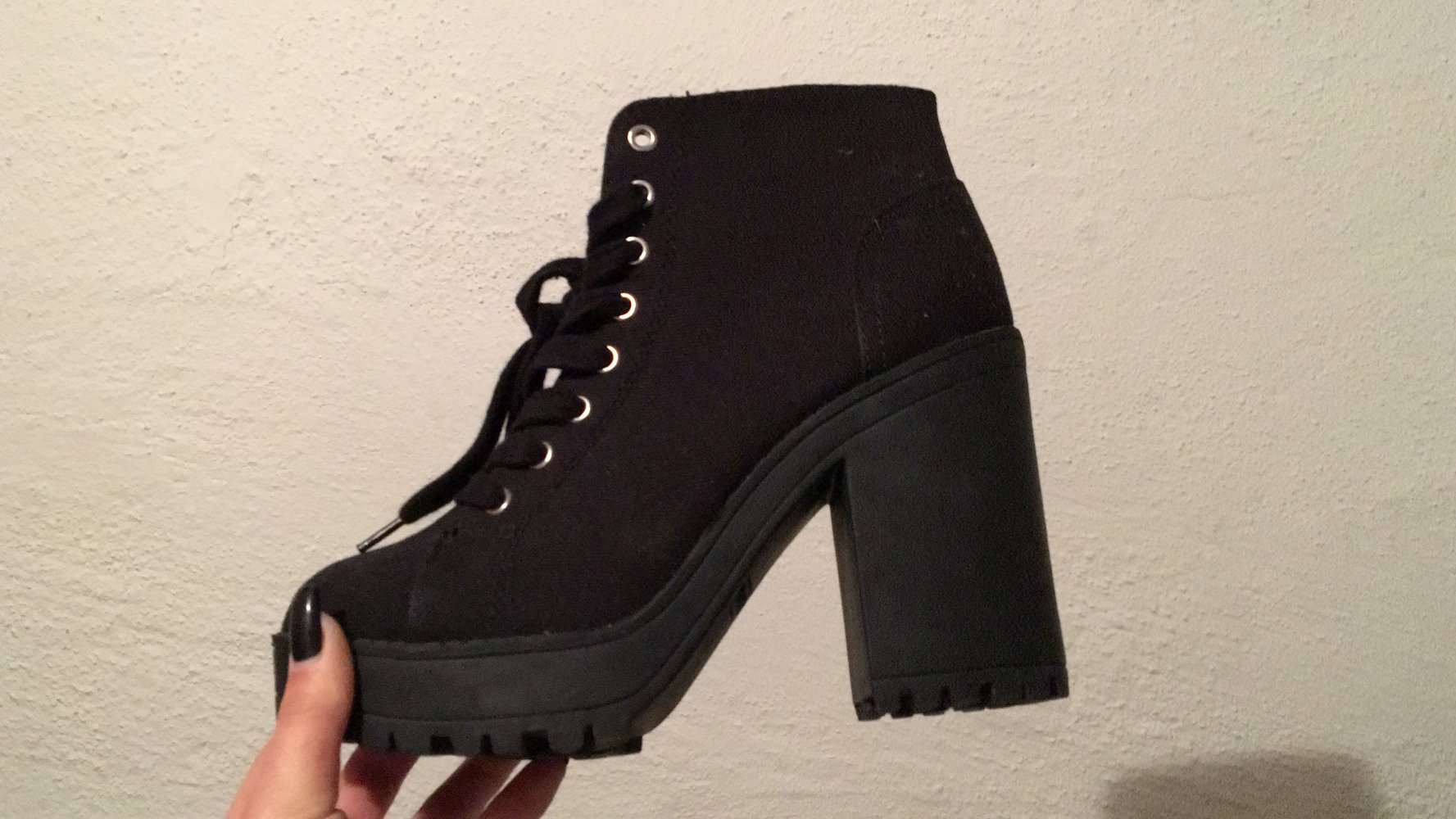 H&M Stiefeletten Plateau Blockabsatz