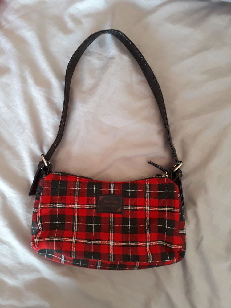 Handtasche mit Karomuster // Tartan-Muster