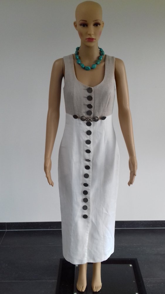 Leinenkleid mit Jacke für sommerlich festliche Anlässe, Gr. 36 Alba MOda Faschion & Quality