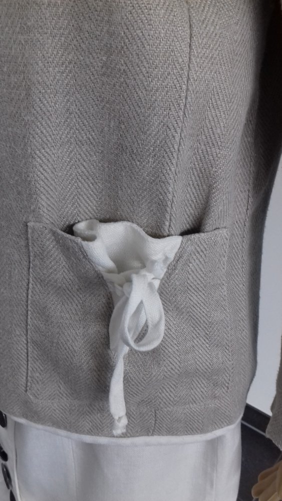 Leinenkleid mit Jacke für sommerlich festliche Anlässe, Gr. 36 Alba MOda Faschion & Quality