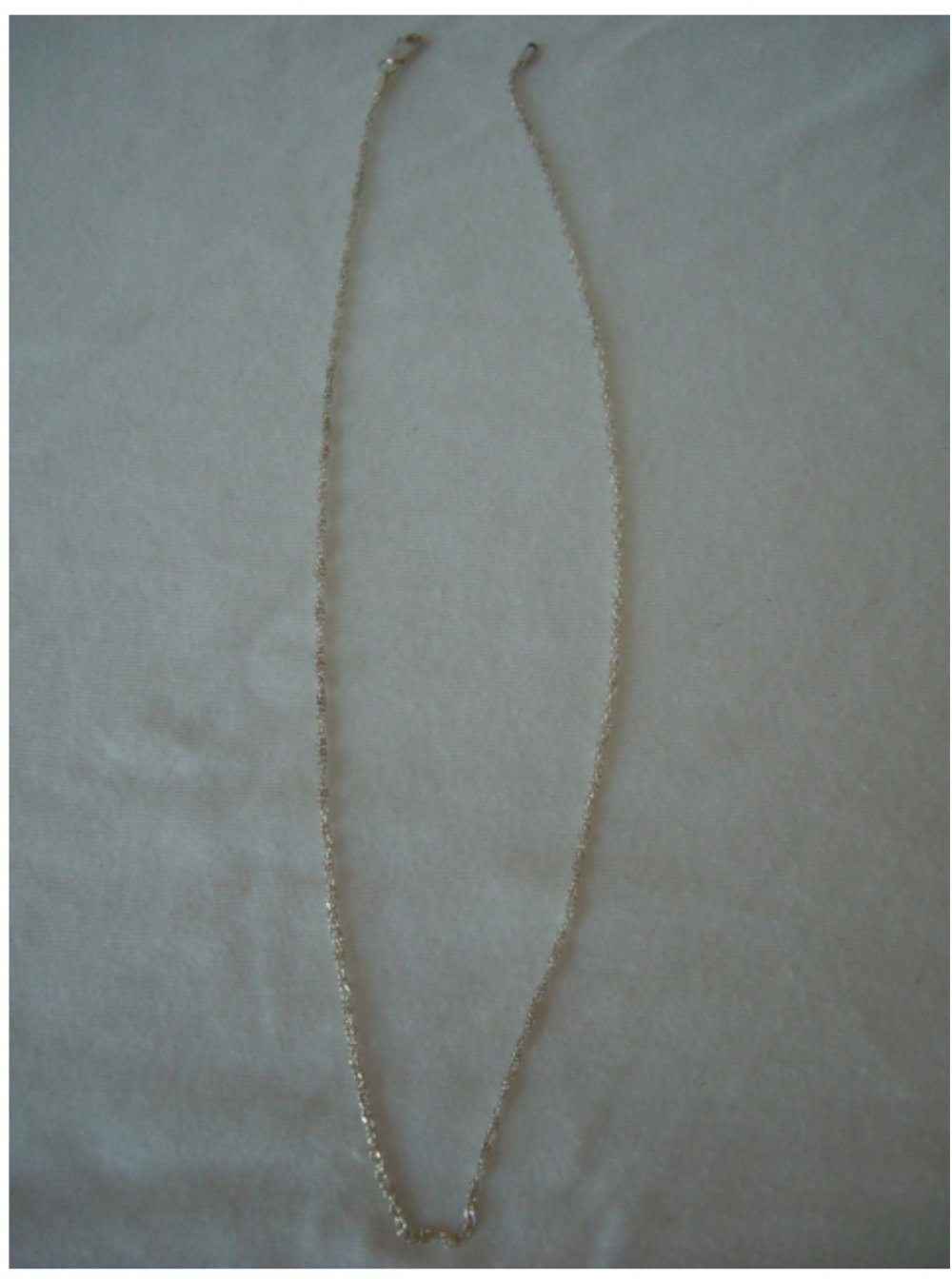 NEU KETTE ECHTSILBER 925 FILIGRAN GEDREHT MUSTER UNGETRAGEN 40cm ANKER