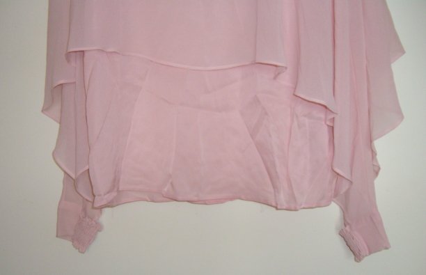 NEU BLUSE ZARA VOLANT OBERTEIL LANGÄRMLIG CHIFFON XS/34