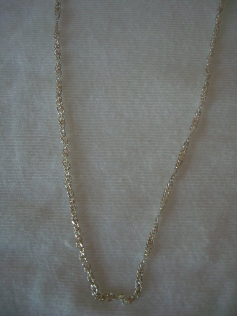 NEU KETTE ECHTSILBER 925 FILIGRAN GEDREHT MUSTER UNGETRAGEN 40cm ANKER