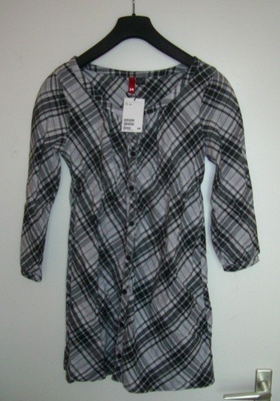 NEU HEMD BLUSE KLEID LOCKER KARRIERT HOLZFÄLLER XS/34 UNGETRAGEN