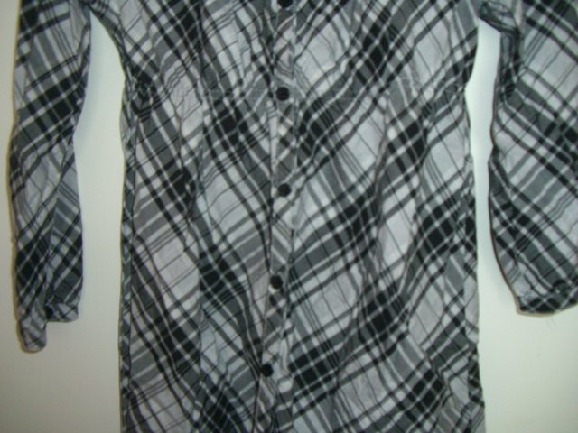 NEU HEMD BLUSE KLEID LOCKER KARRIERT HOLZFÄLLER XS/34 UNGETRAGEN