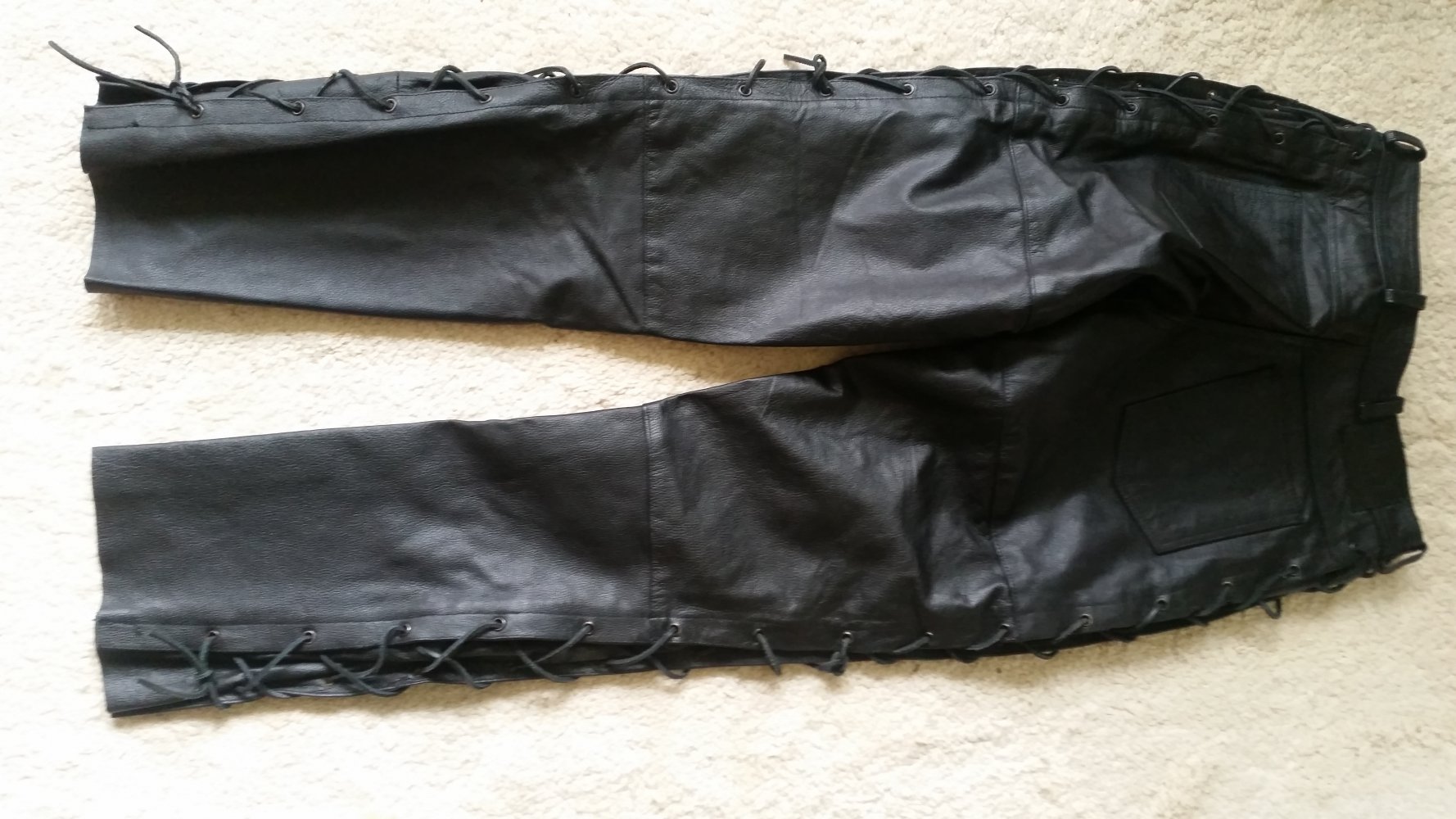  Highway 1 Schnür-Lederjeans