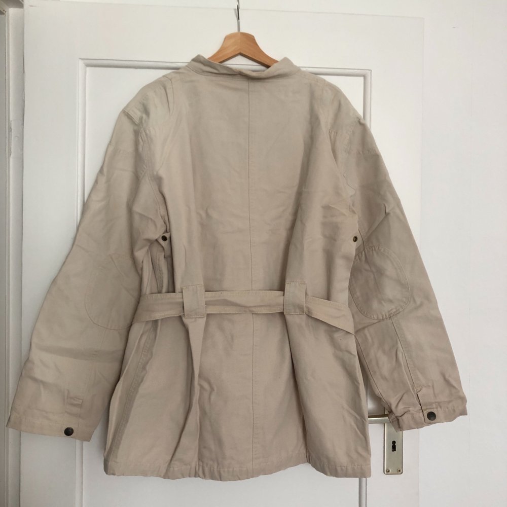 Dicke, robuste vintage denim Jacke mit Gürtel