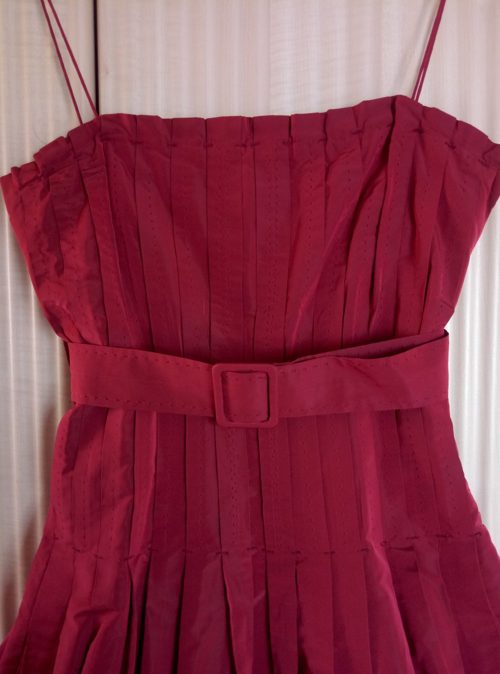 Hugo Boss Ballon Kleid Cocktail Kleid Rot Größe 34 mit Seide 