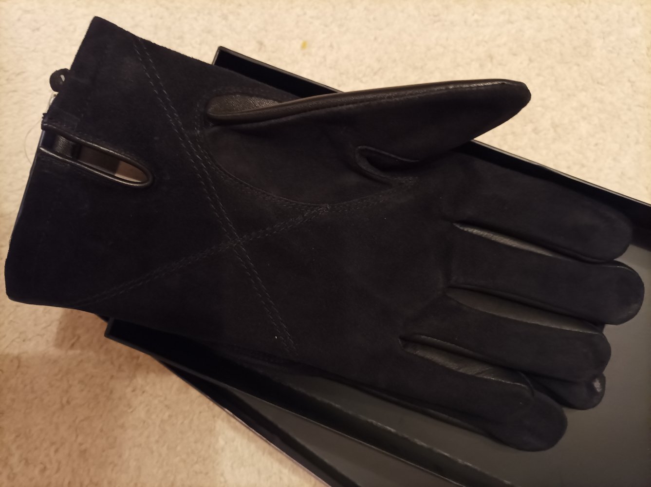 Herren Leder Handschuhe Gr. 9 1/2 Chesterfield Brand