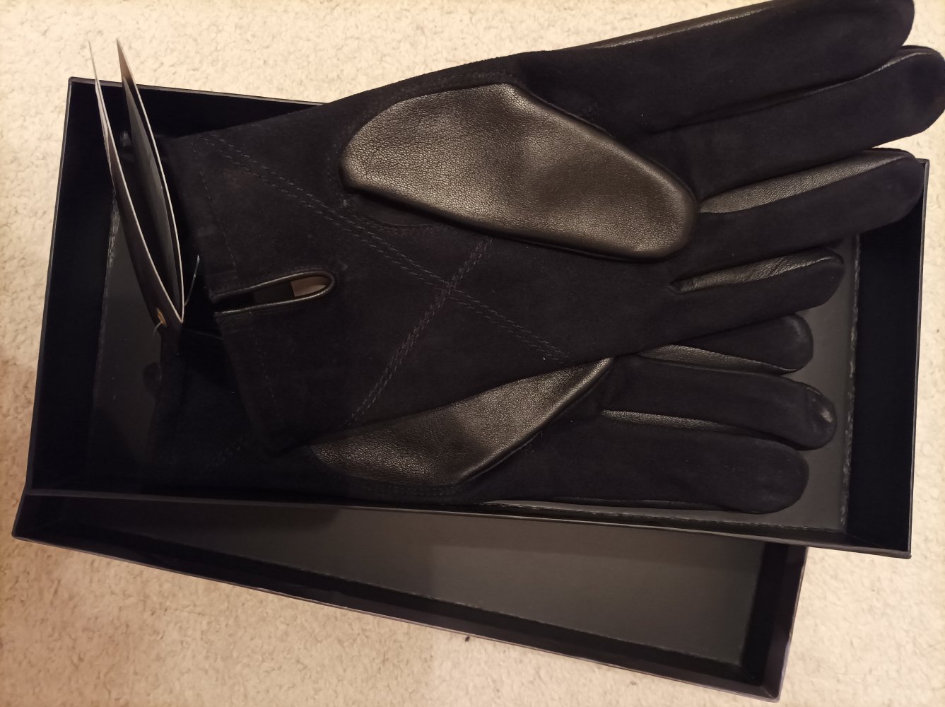 Herren Leder Handschuhe Gr. 9 1/2 Chesterfield Brand