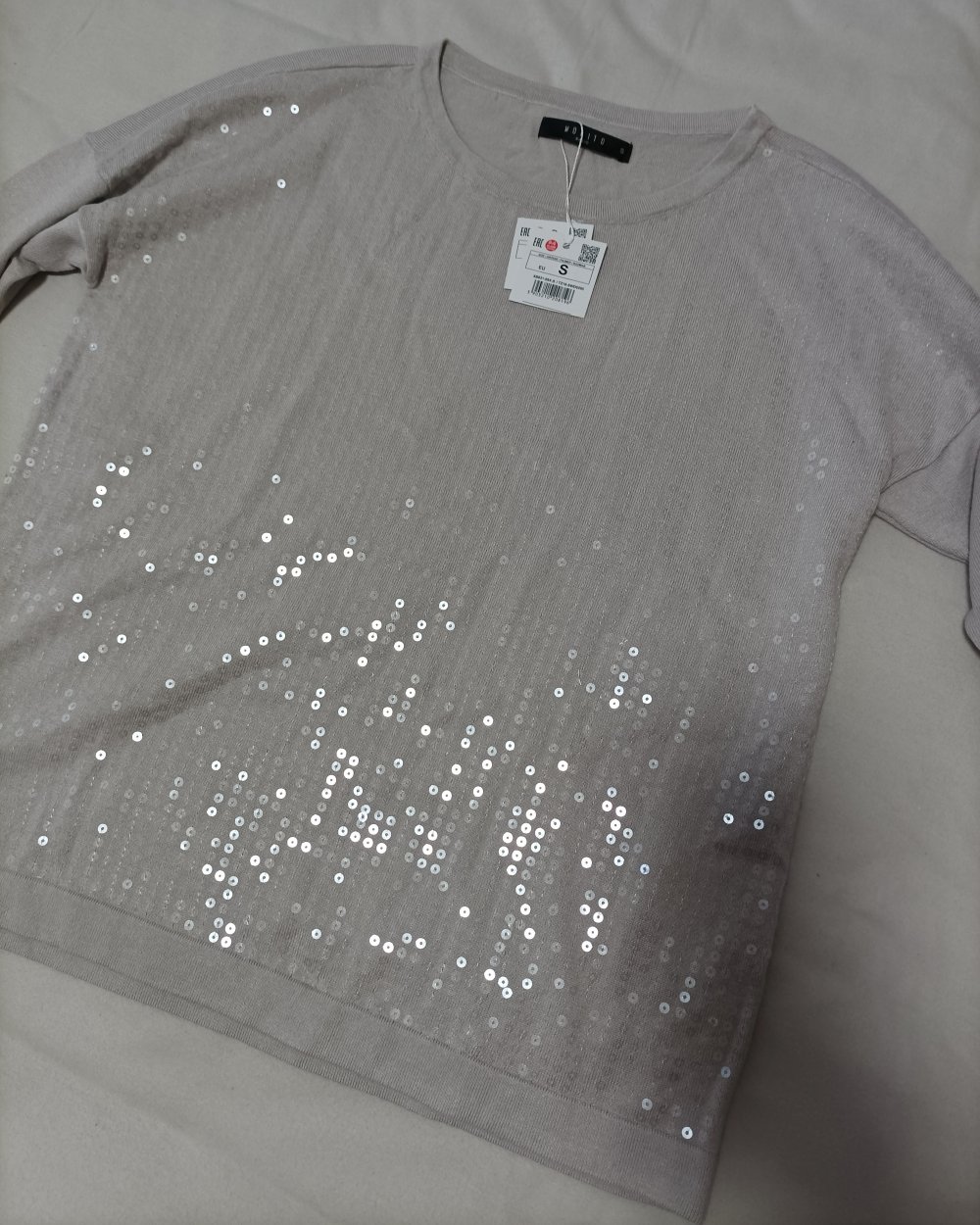 Pullover Shirt von Mohito Gr. S / 36 Pailletten