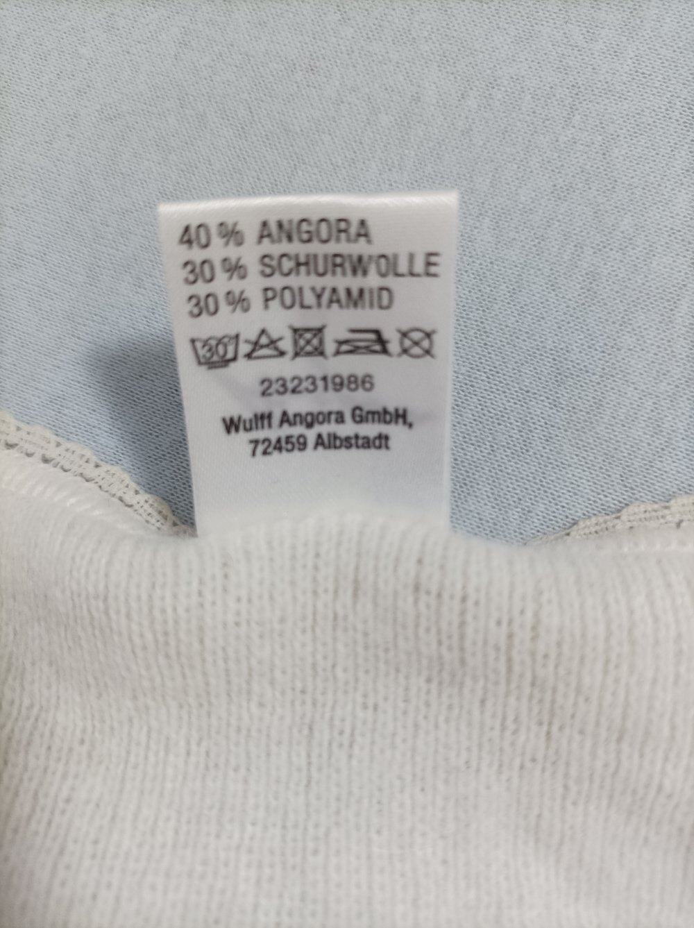 Angora Unterhemd Gr. M 40