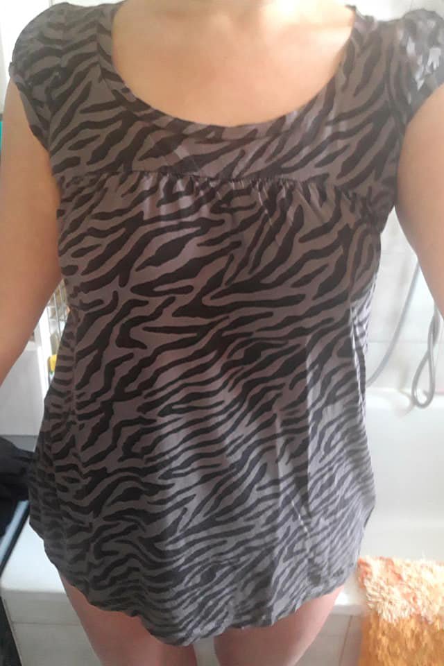 S.Oliver T-shirt Gr.XS/S zebra braun schwarz