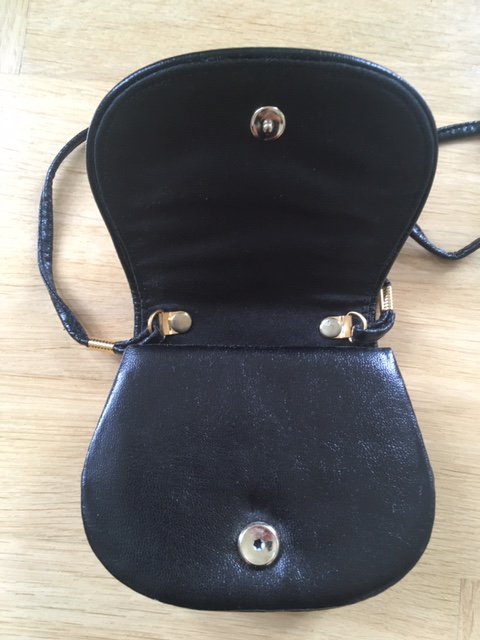 Festliche Handtasche mit Pailletten, klein, schwarz