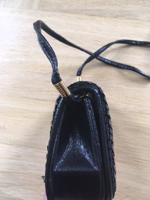 Festliche Handtasche mit Pailletten, klein, schwarz