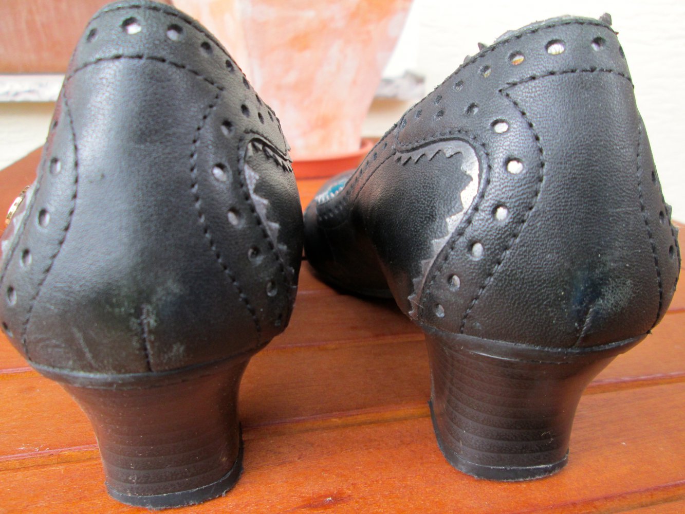 Fashion Step Leder Pumps Gr.37