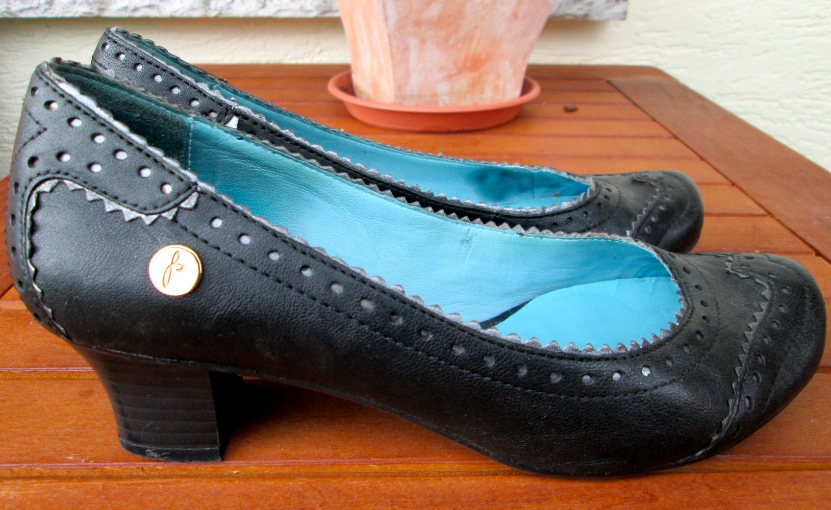 Fashion Step Leder Pumps Gr.37