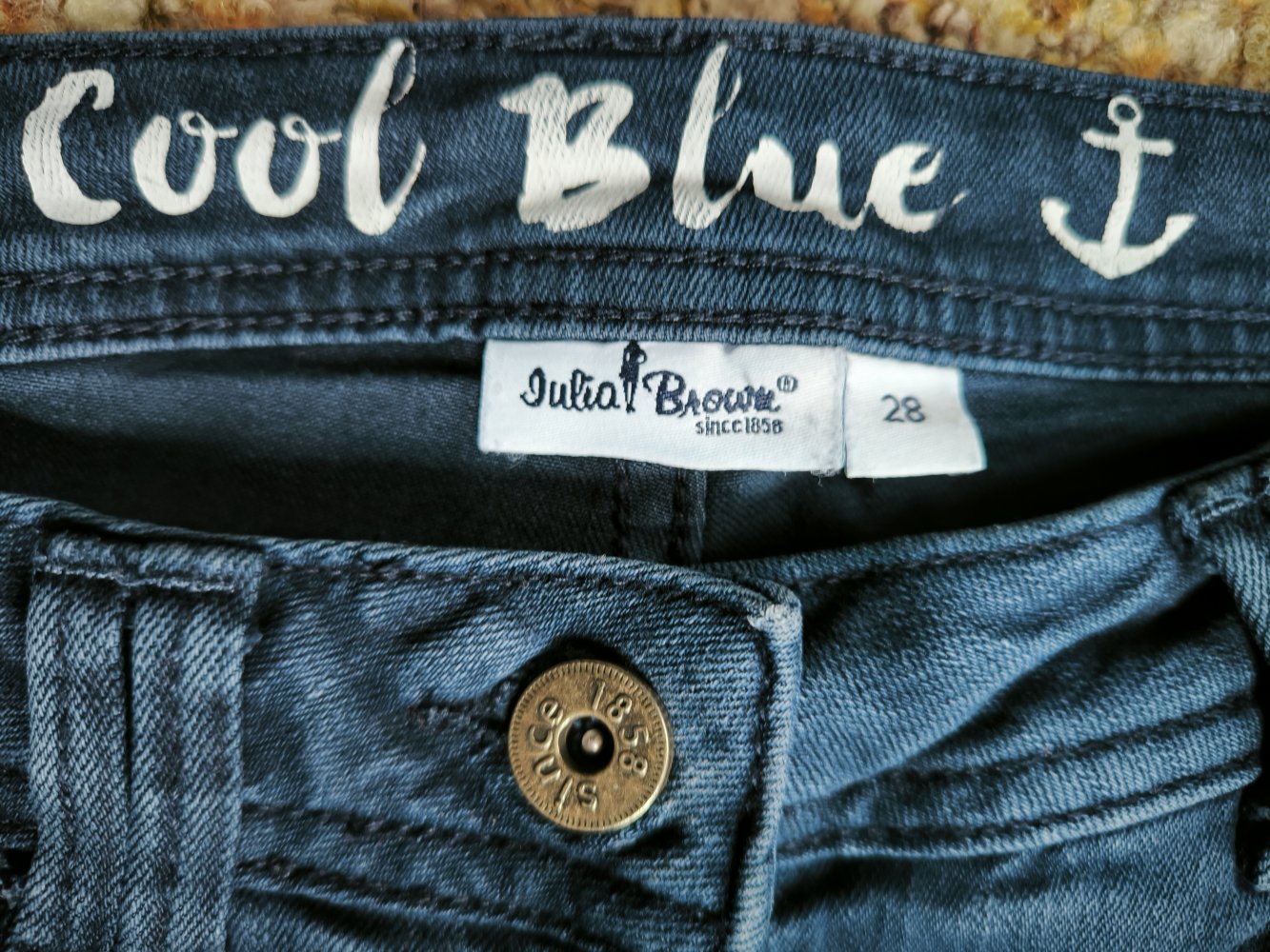 Jeans Damenjeans Hose Damenhose Julia Brown Cool Blue Dark Blue 38 