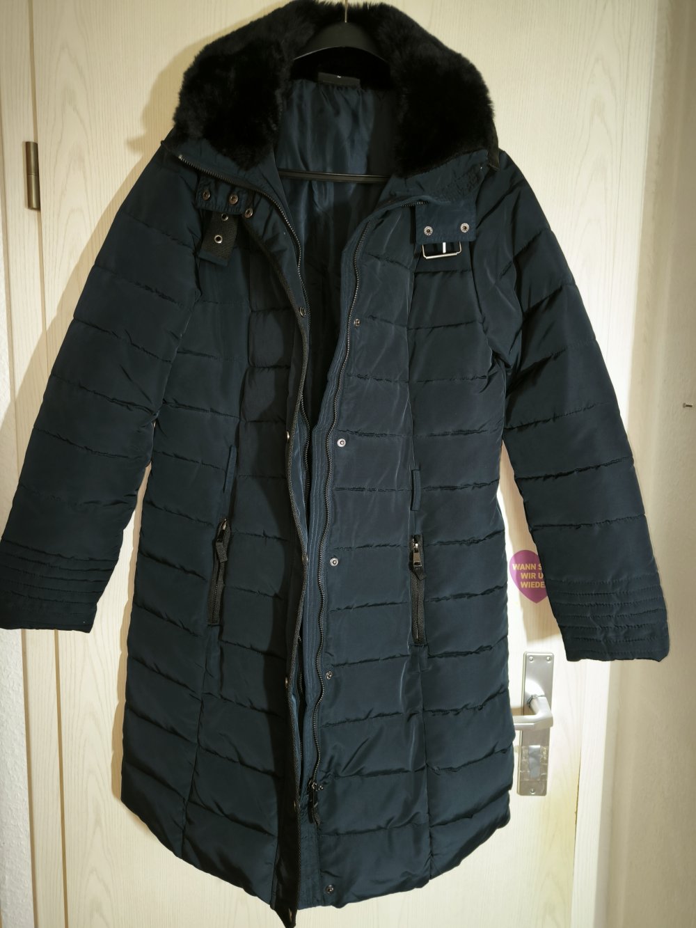 Gina Benotti Damen Trenchcoat Steppmantel Parka Kunstpelzkragen 38 NEU modisch stylisch warm