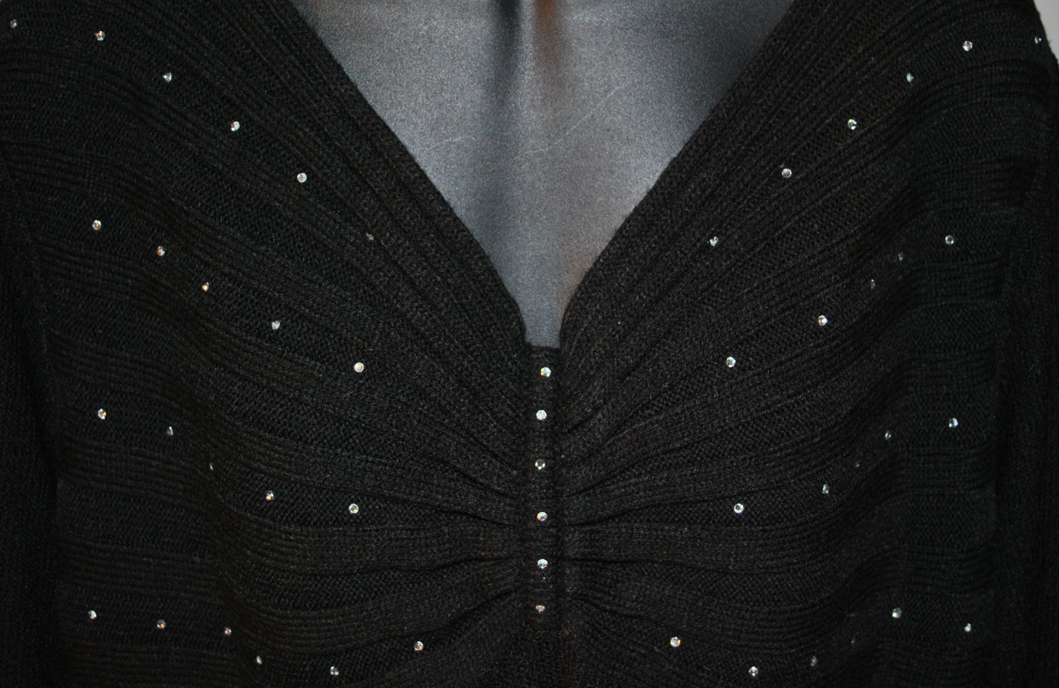 schwarzer Strass-Pulli